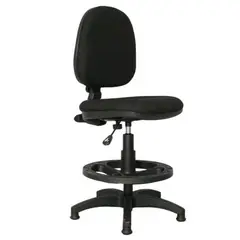 MUEBLESYA - Silla Lisa Cajero Media Base y Aro Nylon Negra