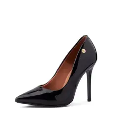 VIZZANO - Stiletto Alto Negro -Verniz