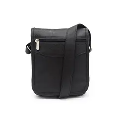 MACOLY - Bolso Manos Libres 041 cuero negro liso
