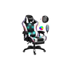 GENERICO - Silla Gamer Ergonomica Escritorio Gaming Con Rgb parlantes