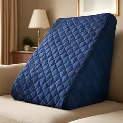 IKSA - Cojín Lumbar Azul en Tela Termosellada y Relleno De Espuma