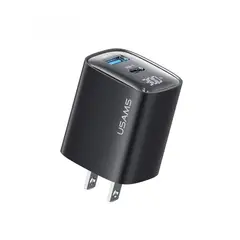USAMS - Cargador Dual de pared CC230 Carga Rápida 30W Negro