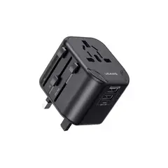 USAMS - Cargador universal 4 en 1 CC173 USB-A dual 12W color Negro