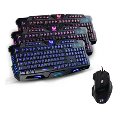 NEOTEK - Set Gamer Pro Teclado M200 RGB y Mouse con 7 Botones