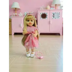 GENERICO - Muñeca realista con sonido 55 cm,interactua juguete niñas