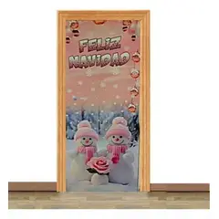 GENERICO - Funda Navideña Decoración Puertas Diseños 2 Metros X 100 Cm
