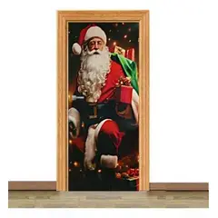 GENERICO - Funda Navideña Decoración Puertas Diseños 2 Metros X 100 Cm
