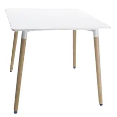 AKIVOY - Mesa de Comedor Eames Cuadrada Color Blanco.