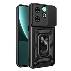 GENERICO - Funda Estuche Case Protector Slider Compatible Infinix Hot 40i Negro