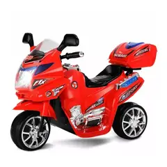 GENERICO - Moto recargable montable electrico juguete roja