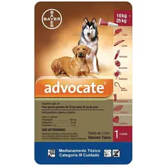 BOEHRINGER INGELHEIM - Advocate Antiparasitario Perros 101 A 25Kg Pipeta 25Ml