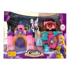 GENERICO - CASTILLO DE JUGUETE ROSADO UNICORNIO Y ACCESORIOS SG-29066
