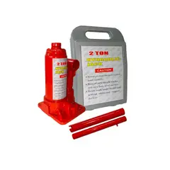 GENERICO - Gato Hidráulico 2 Toneladas Tipo Botella + Estuche Plastico
