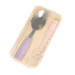 GENERICO - Cuchara en Silicona Plegable Para Bebe Doble Función 2 En 1