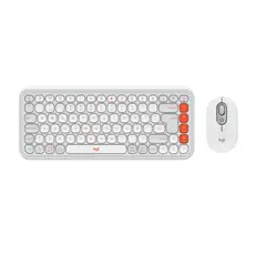 LOGITECH - Combo Teclado Y Mouse Bluetooth Pop Icon Blanco