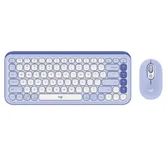 LOGITECH - Combo Teclado Y Mouse Bluetooth Pop Icon Lila