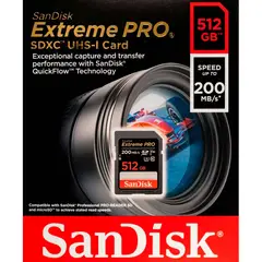 SANDISK - SD Card 512GB Extreme PRO 200MBs