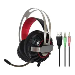 NEOTEK - LY806 Negro Diadema Gamer con Bajos Profundos y Micrófono