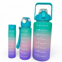 YOYOSO - SET DE 3 TERMOS DEGRADADO PLASTICO