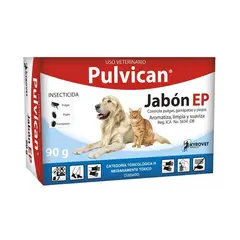 BOEHRINGER INGELHEIM - Pulvican Jabon Control Pulgas Garrapatas Perros Gatos 90G