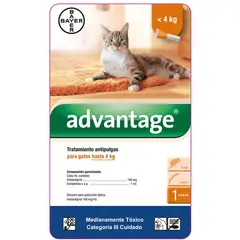 BOEHRINGER INGELHEIM - Advantage Antipulgas Gatos Hasta 4Kg Pipeta 04Ml
