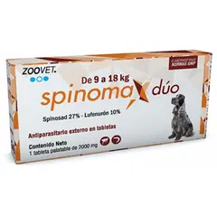 BOEHRINGER INGELHEIM - Spinomax Duo Antipulgas Perros 9-18Kg Tabletas
