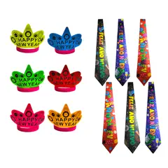 GENERICO - Kit Fiesta Feliz Año Nuevo x 12 Piezas