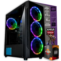 AMD - TORRE GAMER RYZEN 7 5700G/ 16GB RAM /512GB SSD/ BOARD A520M/ CHASIS 4 FANS