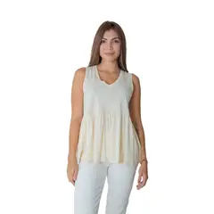 DKNY - Blusa para Dama Blanco