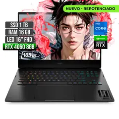 HP - Portátil Gamer Omen Intel I7 RTX 4060 16GB 1TB 16" FHD