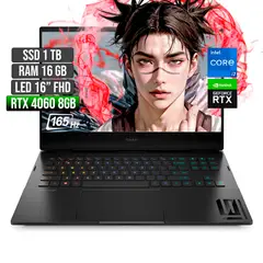 HP - OMEN INTEL CORE I7-13620H RTX 4060 8GB SSD 1TB RAM 16GB LED 16" FHD 165Hz