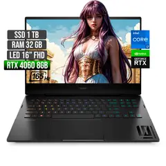 HP - OMEN INTEL CORE I7-13620H RTX 4060 8GB SSD 1TB RAM 32GB LED 16" FHD 165Hz