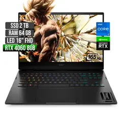 HP - Portátil Gamer Omen Intel I7 RTX 4060 64GB RAM 2TB SSD 16" FHD