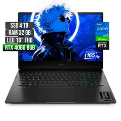 HP - OMEN INTEL CORE I7-13620H RTX 4060 8GB SSD 4TB RAM 32GB LED 16" FHD 165Hz