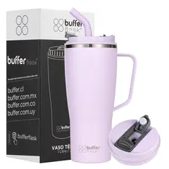 BUFFER FLASK - Vaso Mug Termico Agua Frio Calor 1 Lt Buffer Acero - Lavanda