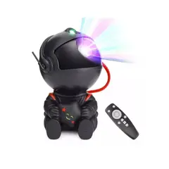 GENERICO - Proyector Astronauta Sentado Galaxia Estrellas Luz Led Negro