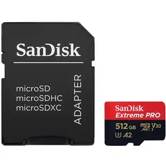 SANDISK - Micro SD 512GB Extreme PRO U3 4K 200MBs