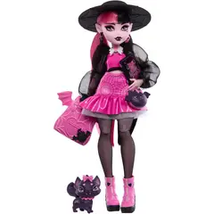 MONSTER HIGH - Muñeca Draculaura Con Bat-cat Mascota