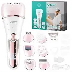 VGR - Depiladora Eléctrica Para Mujer 6 En 1