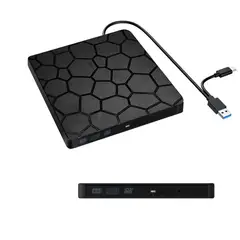 GENERICO - Dvd Externa Usb 3.0 Y Usb-c Unidad Lector Quemador De Cd