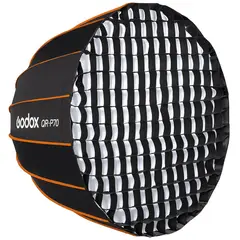GODOX - Softbox Parabólico QR-P70 de Liberación Rápida con Rejilla
