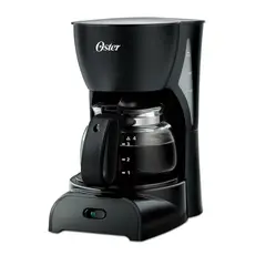 OSTER - Cafetera de Vidrio y con Filtro Capacidad de 4 tazas Negra