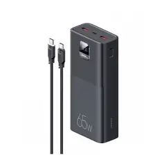 USAMS - Bateria portatil 30,000 mAh 65W con Cable Tipo C PD 100W 1.2m Negro