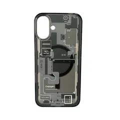 SPIGEN - Estuche Ultra Hybrid Zero One iPhone 16 plus - Gris humo + Vidrio