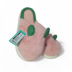 YOYOSO - PANTUFLAS CON OREJAS DE CONEJO - ROSADA - TALLA 38-39
