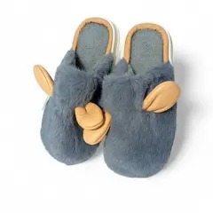 YOYOSO - PANTUFLAS CON OREJAS DE CONEJO - GRIS - TALLA 42-43