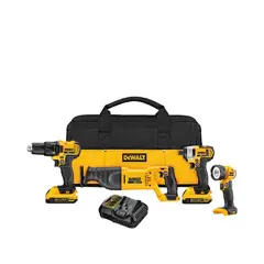DEWALT - Combo Kit Taladro Impacto Sierra Y Linterna 20v Max