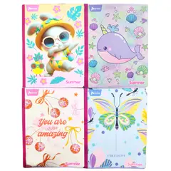 NORMA - Cuaderno Cuadriculado Niña 100 Hojas x 6 Unds Summer