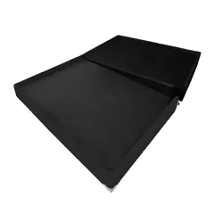 GENERICO - Base Cama Dividida 140x190 Sintetico Negro
