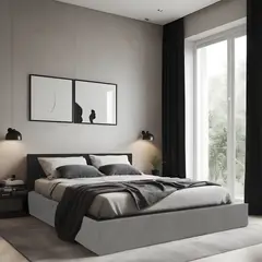 GENERICO - Base Cama Wide 90x190x33 Plata